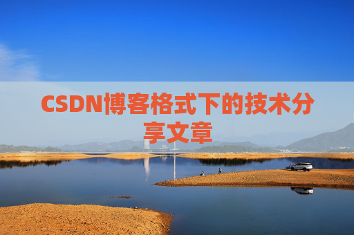 CSDN博客格式下的技术分享文章